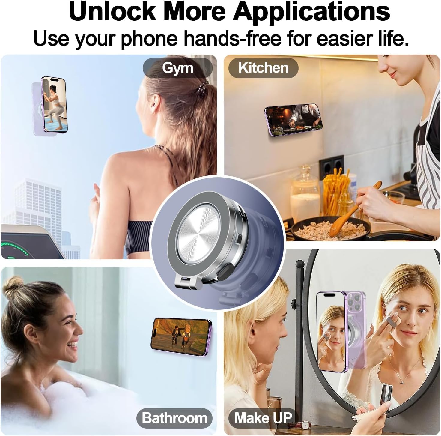 Automobile Electric Vacuum Magnetic Suction Phone Mount | Silver Automobile Electric Vacuum Magnetic Suction Phone Mount | Silver